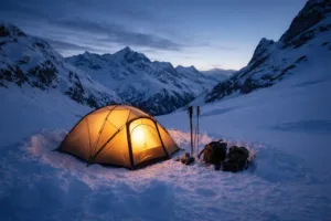 Bivouac en zone froide : guide (isolation, eau gelée, sécurité)