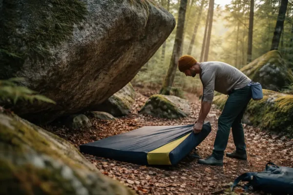 Débuter le bloc dehors : guide complet crashpad, peaux, règles et réalité du terrain