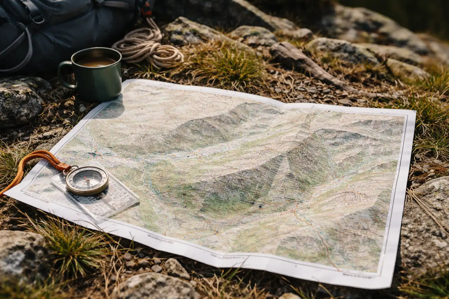 Carte IGN au 1:25000 montrant des courbes de niveau serrées et espacées sur un relief de montagne