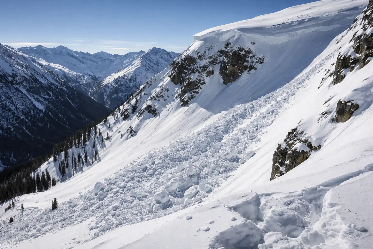 Lecture du terrain en hors-piste avec vue sur pente exposée