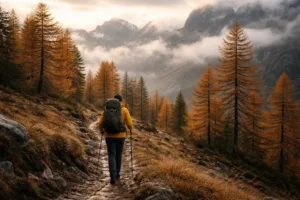 Trek en automne : gérer pluie, froid, journées courtes et refuges fermés