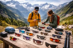 Choisir ses lunettes de soleil de montagne : catégories et verres en 2026 — illustration Aventico