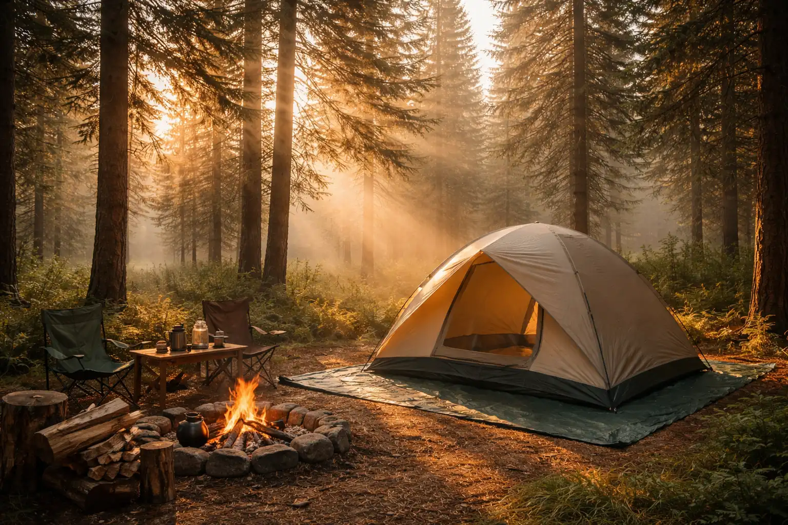 Choisir son tapis de sol pour le camping en forêt : le guide complet 2026 — Installation et entretien de votre tapi