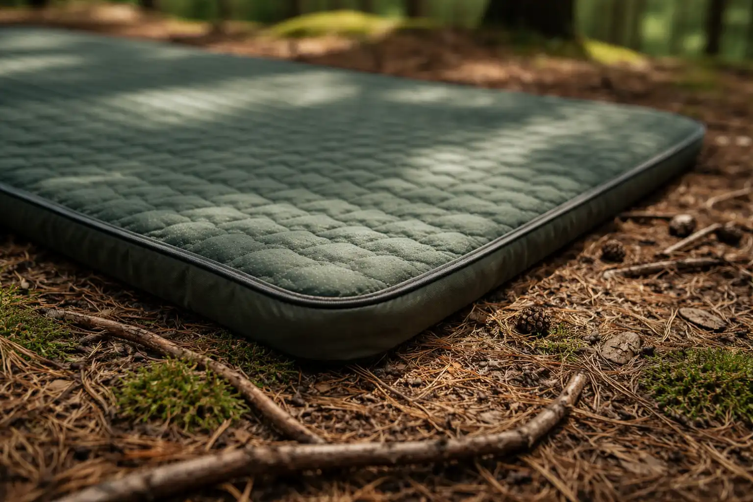 Choisir son tapis de sol pour le camping en forêt : le guide complet 2026 — Les différents types de tapis de sol po