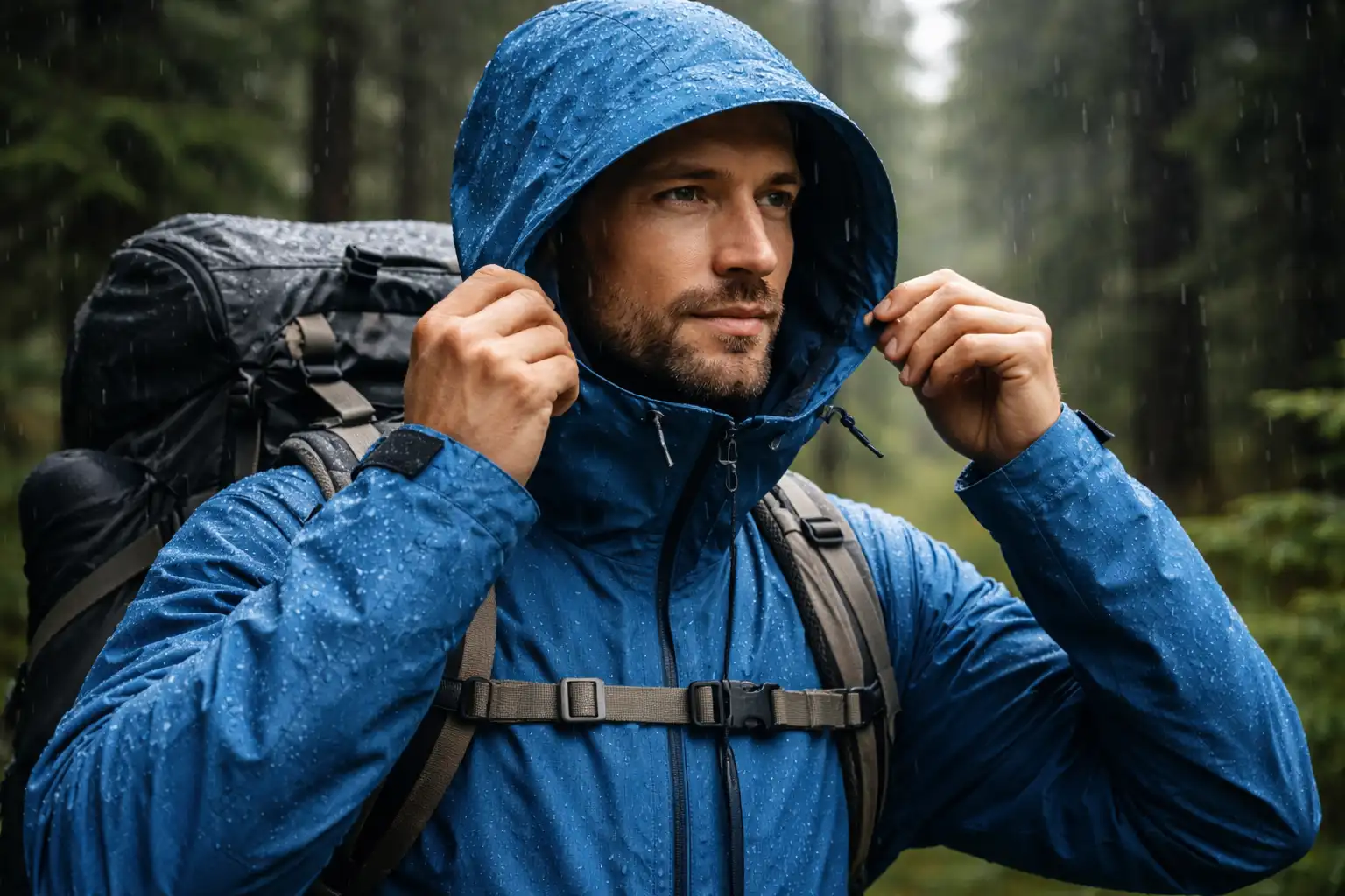 Marcher sous la pluie sans être trempé : couches, gestes et erreurs (2026) — Le système des trois couches : votre b