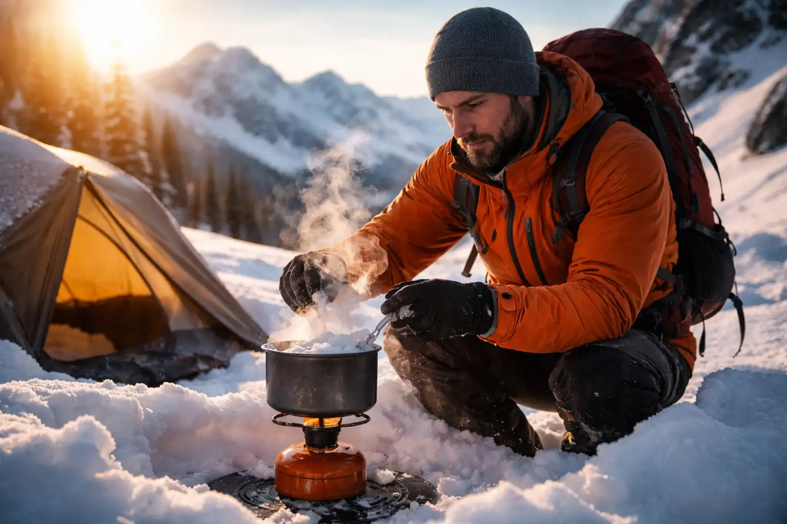 Traiter l'eau de fonte et la neige : réchaud, filtre et rendement en 2026 — Faire fondre la neige : techniques et r