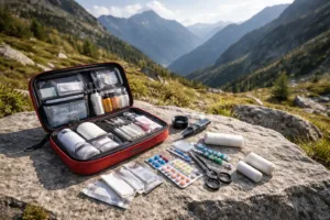 Trousse de secours randonnée : le contenu réellement utile en 2026 — illustration Aventico