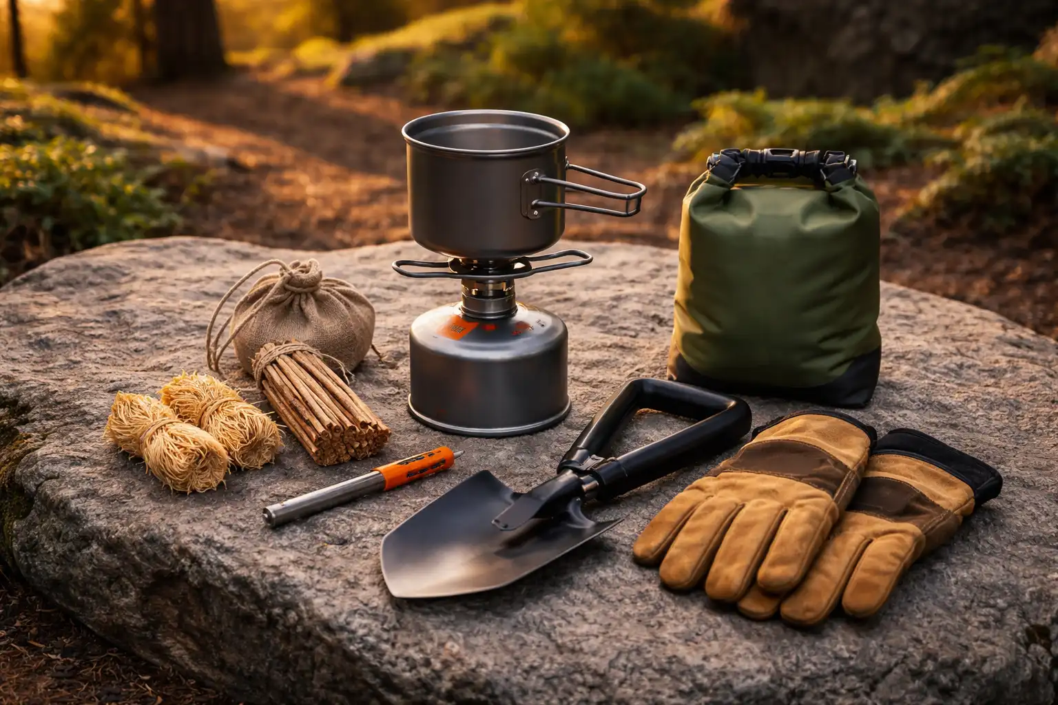 Feu en bivouac : légalité, sécurité et techniques sans trace (2026) — Matériel essentiel pour un feu sécuris